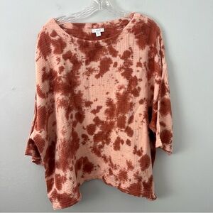 Pure Jill Cotton Gauze Tie-Dye Top